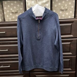 Men's Blue Quarter-Zip Sweater